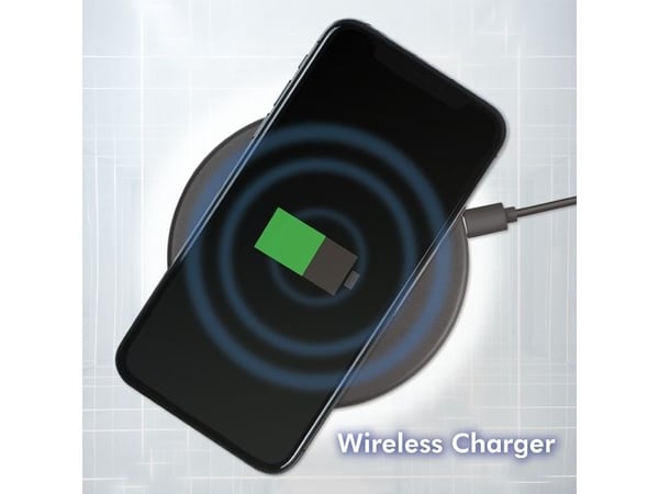 LogiLink PA0208, Innendørs, USB, 5 V, 1 A, Trådløs lading, Sort