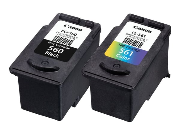 Canon PG-560 / CL-561 Multipack - 2-pack - svart, farge (cyan, magenta, gul) - original - blekkpatron - for PIXMA TS5350, TS5351, TS5352, TS5353, T...