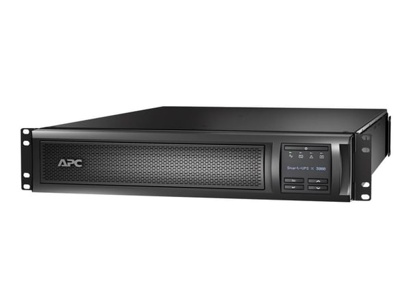 APC Smart-UPS X 3000 Rack/Tower LCD - UPS - AC 208/230 V - 2.7 kW - 3000 VA - enkeltfase - Ethernet 10/100, RS-232 - utgangskontakter: 11 - 2U - sv...