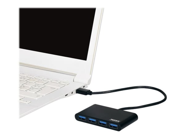 PORT Connect - Hub - 4 x SuperSpeed USB 3.0 - stasjonær