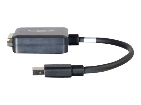 C2G 20cm Mini DisplayPort to DVI Adapter - Thunderbolt to Single Link DVI-D Converter M/F - Black - DisplayPort-kabel - Mini DisplayPort (hann) til...