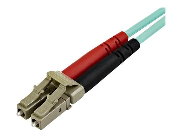 Startech 7 m OM4 LC to LC Multimode Duplex Fiber Optic Patch Cable - Aqua - 50/125 - Fiber Optic Cable - 40/100Gb - LSZH (450FBLCLC7) - Koblingskab...