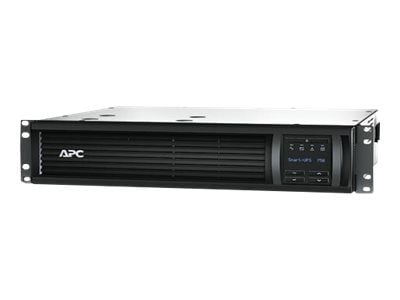 APC Smart-UPS 750VA LCD RM - UPS (kan monteres i rack) - AC 230 V - 500 watt - 750 VA - Ethernet, RS-232, USB - utgangskontakter: 4 - 2U - svart - ...