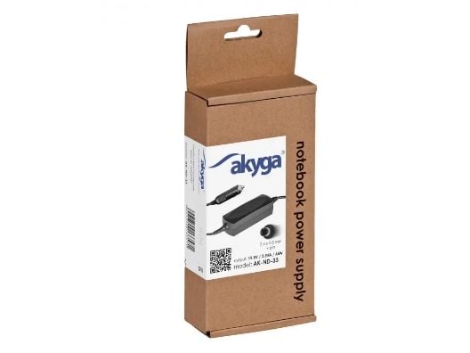 Akyga AK-ND-33 - Strömadapter för bil - 12 V - 65 Watt - svart