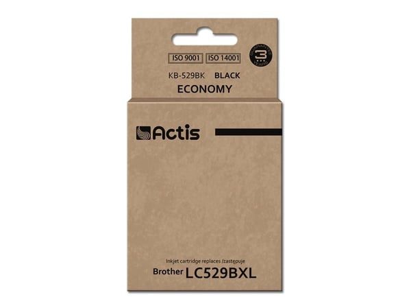 Actis KB-529BK, Standard utskriftsproduksjon, Pigmentbasert blekk, 58 ml, 1 stykker, Enkeltpakke