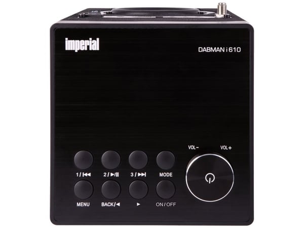 Imperial DABMAN i610, DAB+, FM, 25 W, TFT, 7,11 cm (2.8"), 10,100 Mbit/s, 3,5 mm