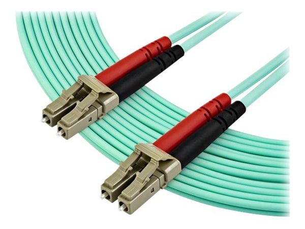 Startech 7m OM3 LC to LC Multimode Duplex Fiber Optic Patch Cable - Aqua - 50/125 - LSZH Fiber Optic Cable - 10Gb (A50FBLCLC7) - Koblingskabel - LC...