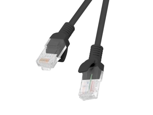 Lanberg - Koblingskabel - RJ-45 (hann) til RJ-45 (hann) - UTP - CAT 6 - formstøpt, uten hindringer, flertrådet - svart, RAL 9004