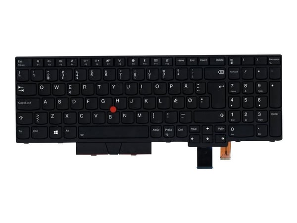 Lenovo - Erstatningstastatur for bærbar PC - med Trackpoint, UltraNav - bakbelysning - QWERTY - Dansk - FRU