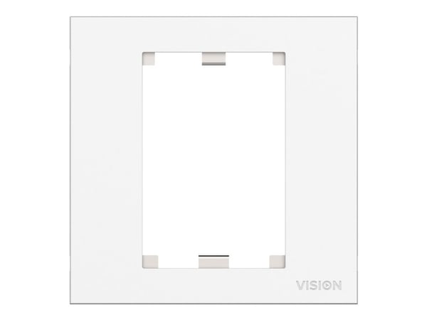 VISION TechConnect 3 1-Gang UK Surround - Planskiva - vit - 1-gang