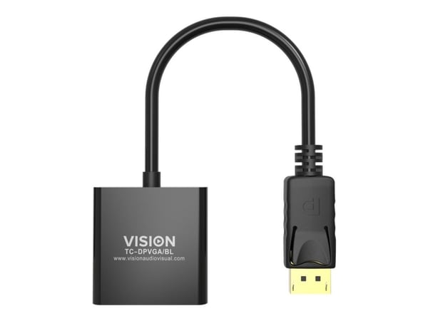 Vision Professional - Video adapter - DisplayPort (hann) til HD-15 (VGA) (hunn) - svart