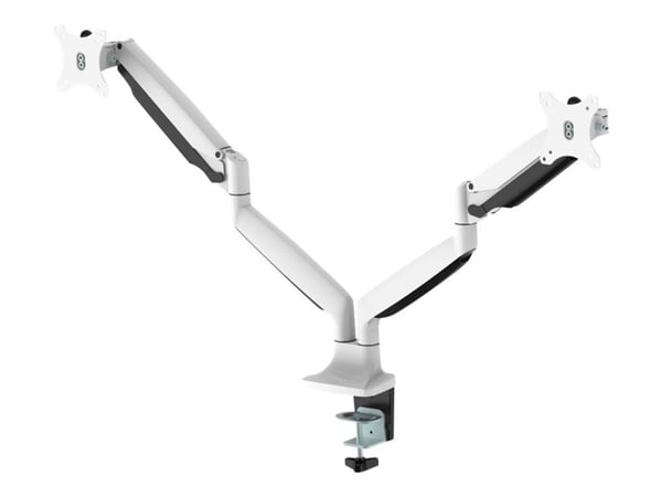Neomounts NM-D750D - Monteringssett - full bevegelse - for 2 LCD-skjermer - hvit - skjermstørrelse: 10"-32" - klemmemonterbar, malje, skrivebordsmo...
