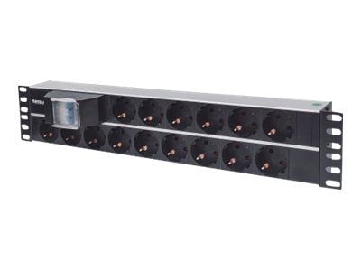 Intellinet 19" 2U 2U Rackmount 15-Way Power Strip - German Type", With Double Air Switch, 3m Power Cord - pistorasia (rack versio) - AC 250 V - tul...