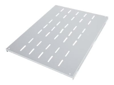 Intellinet 19" Fixed Shelf, 1U, 800mm Depth, Heavy-Duty, Max 100kg, Grey - Rack-hylle - grå, RAL 7035 - 1U - 19"