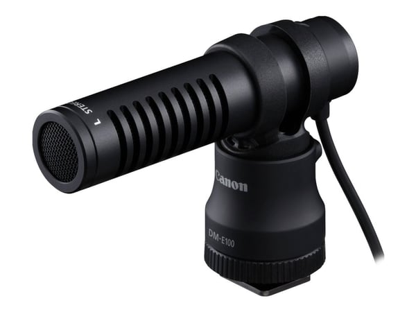 Canon DM-E100 - Mikrofon - för EOS 200, 250, 850, 90, Kiss M2, Kiss X10, M50, M6, R3, R5, R6, Rebel T8i; PowerShot G7