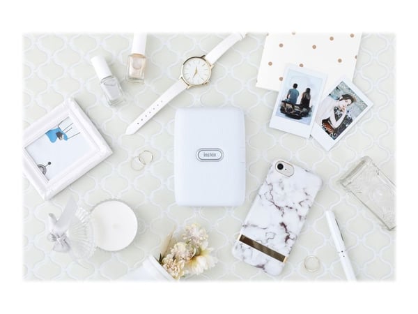 Fujifilm Instax mini Link, 318 x 318 DPI, 2.4" x 1.8" (6.2x4.6 cm), Bluetooth, Valkoinen