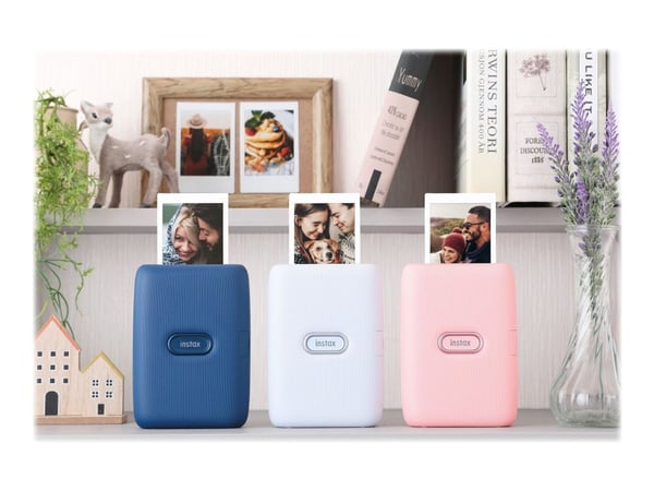 Fujifilm instax mini Link - Skirver - farge - LED - 86 x 54 mm inntil 5 bilder/min (farge) - kapasitet: 10 fotoer - Bluetooth 4.2 LE - askhvit