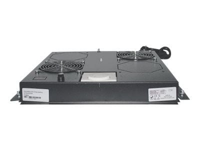 Intellinet 2-Fan Ventilation Unit for 19" Racks, Roof Mount, with Thermostat, Black - Systemviftebrett - med 2 kjølevifter - AC 220/240 V - svart, ...