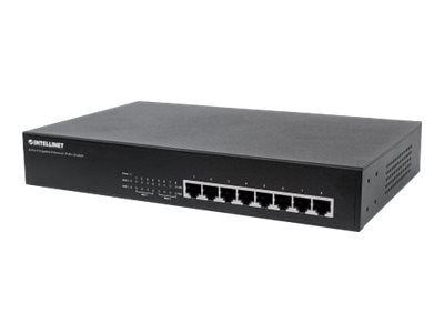 Intellinet 8-Port Gigabit Ethernet PoE+ Switch, 8 x PoE ports, IEEE 802.3at/af Power-over-Ethernet (PoE+/PoE), Endspan, Desktop, Box - Switch - 4 x...