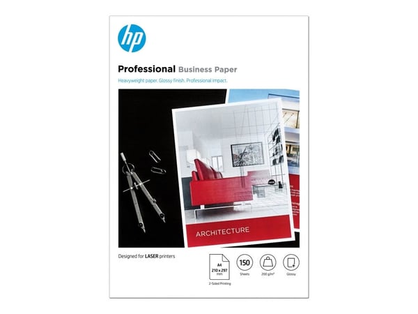 HP Professional Glossy Paper - Blank - A4 (210 x 297 mm) - 200 g/m² - 150 ark fotopapir - for Color LaserJet Enterprise MFP M480; LaserJet Managed ...