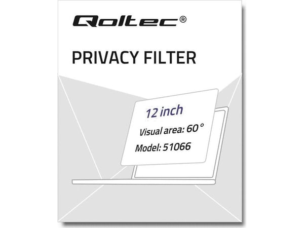 Qoltec 51066, 30,5 cm (12"), Kannettava tietokone, Heijastuksen estävä, Yksityisyys