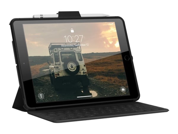 UAG Case for iPad 10.2-in (9/8/7 Gen, 2021/2020/2019) - Scout w/ Handstrap Black - Baksidedeksel for nettbrett - 10.2" - for Apple 10.2-inch iPad (...