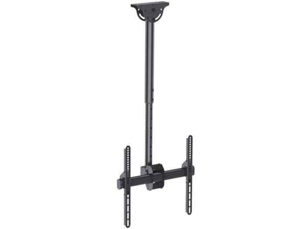 TECHly - Monteringssett (takmontering, monteringsbrakett, teleskopstang) - for flatpanel - stål - svart - skjermstørrelse: 32"-55" - takmonterbar