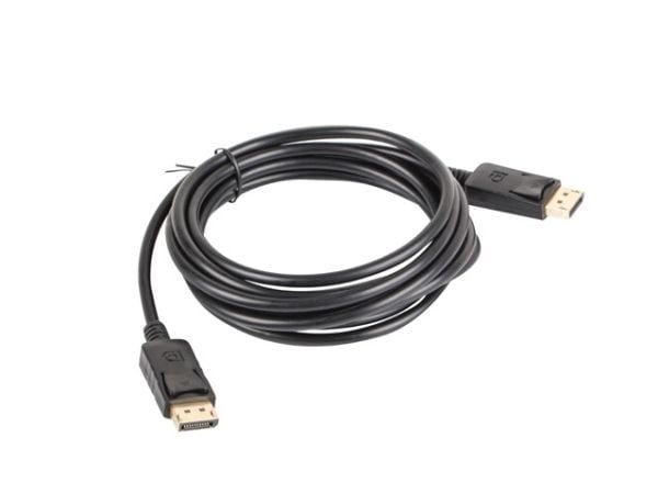 Lanberg - DisplayPort-kabel - DisplayPort (hann) til DisplayPort (hann) - DisplayPort 1.2 - 300 V - 3 m - 4K-støtte - svart