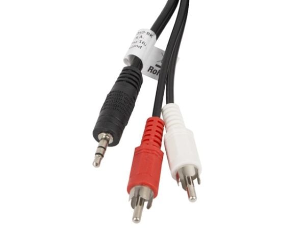 Lanberg - Lydkabel - mini-phone stereo 3.5 mm hann til RCA x 2 hann - 5 m - svart