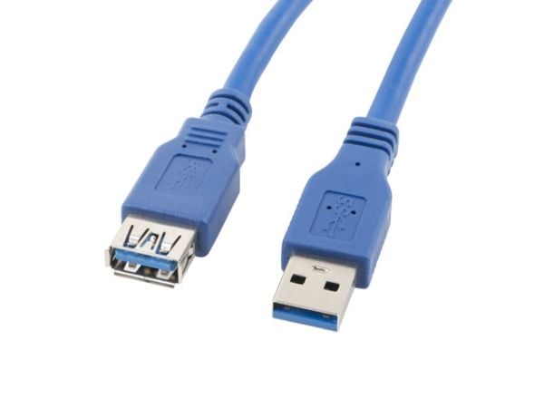 Lanberg - USB-jatkojohto - USB Type A (uros) - USB Type A (naaras) - USB 3.0 - 1,8 m - sininen