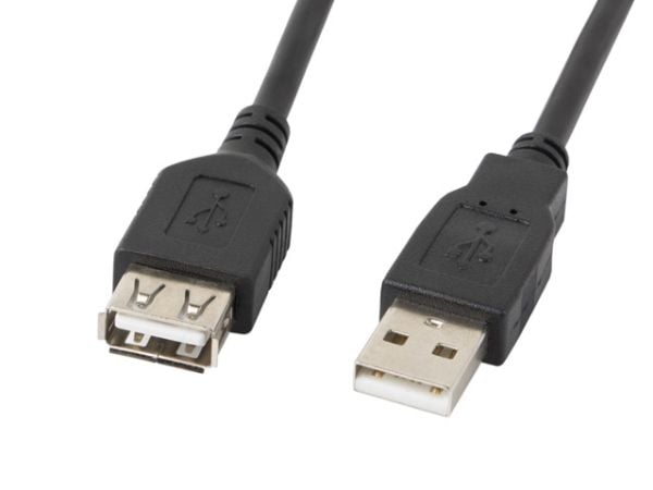 LANBERG CA-USBE-10CC-0018-BK Lanberg extension cable USB 2.0 AM-AF 1.8m black