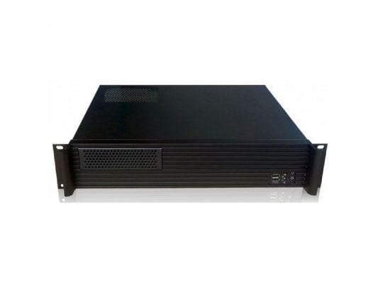 Techly I-CASE IPC-240L, Teline, Palvelin, Musta, mikro ATX, Mini-ITX, Metalli, 2U