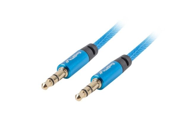 Lanberg Premium - Audiokapel - stereo mini-jackstik han til stereo mini-jackstik han - 3 m - blå