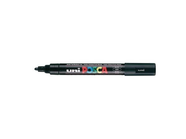 Maalausmerkki, Uni-Ball POSCA PC-5M, 1,8-2,5 mm,lajitelma