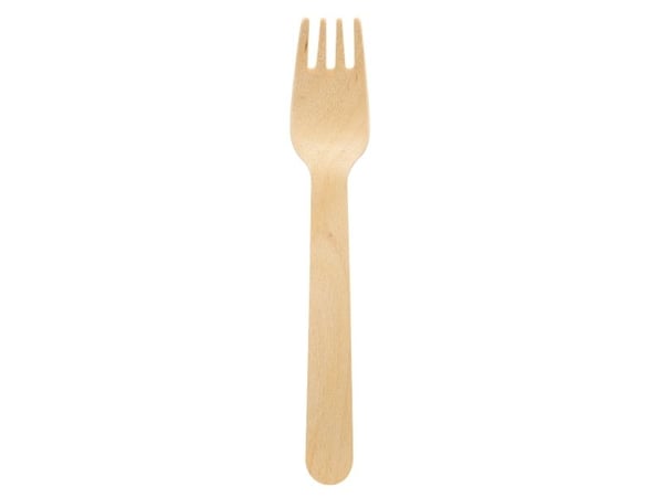 Bestick Duni gafflar 16 cm trä (förpackning á 100 st)