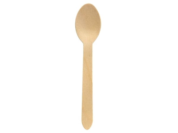 Bestick, Duni skedar, 16 cm trä, förpackning 100 st