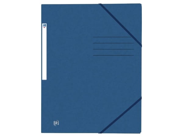Elastisk mapp Oxford Top File+, 3-flik, A4, blå