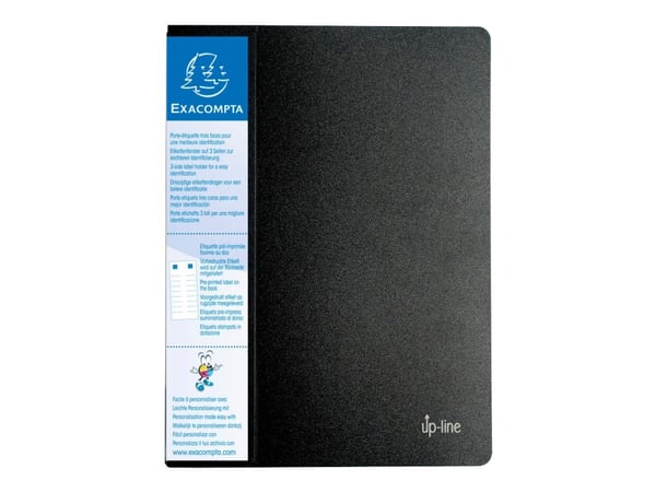 Exacompta 88201E, A4, Polypropeeni (PP), Musta, 240 mm, 5 mm, 320 mm