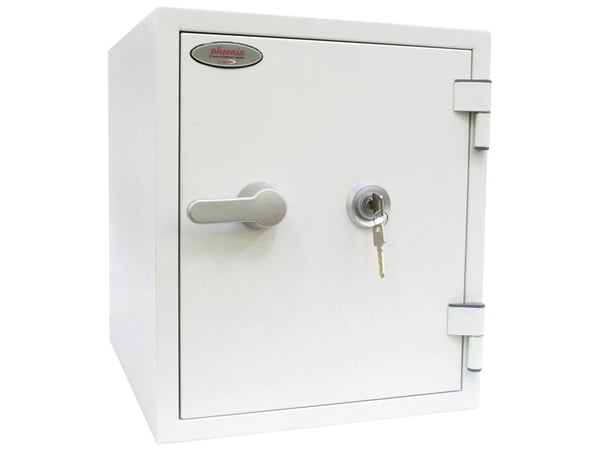 Phoenix Safe Co. FS1282K, Frittstående safe, 25 l, Hvit, Nøkkel, Stål, Gulv