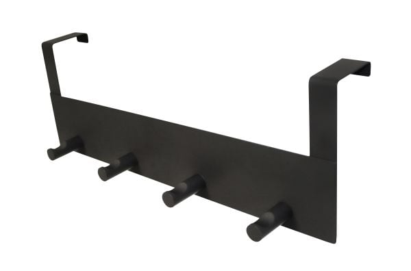 HOME It® dørknagerække med 4 knage 11,4 x 32 x 4,4 cm mat sort