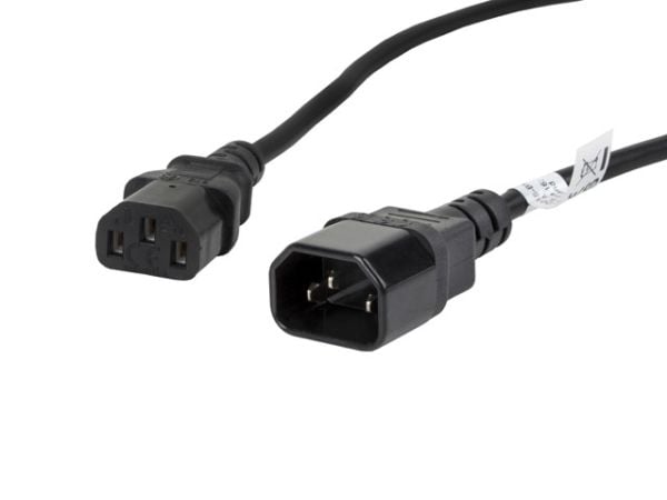 Lanberg CA-C13E-11CC-0018-BK, 1,8 m, C13 liitin, C14 liitin