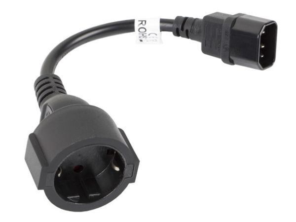 Lanberg CA-C14E-10CC-0018-BK, 0,18 m, C14 liitin