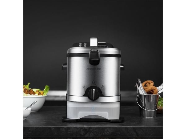 Cecotec CleanFry Infinity 3000 ProFilter, Fritös, 3 l, 3 l, 190 ° C, Single, Svart, Rostfritt stål