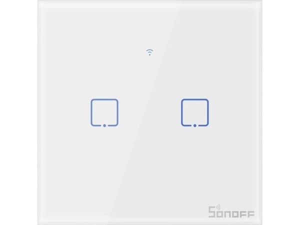 Smart bryter WiFi + RF 433 Sonoff T1 EU TX – 2 kanaler