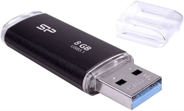 SILICON POWER Blaze B02 - USB flash-enhet - 8 GB - USB 3.0/USB typ C - svart