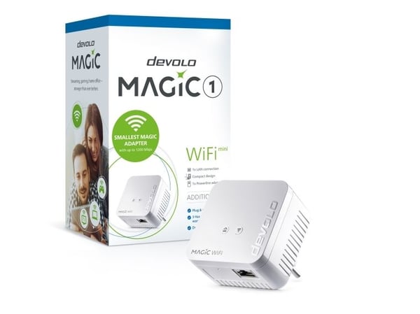 devolo Magic 1 WiFi mini - Bro HomeGrid 2,4 GHz - veggpluggbar