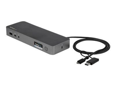 Startech USB-C & USB-A Dock, Hybrid Universal Laptop Docking Station with 100W Power Delivery, Dual Monitor 4K 60Hz HDMI & DisplayPort, 4x USB 3.1 ...