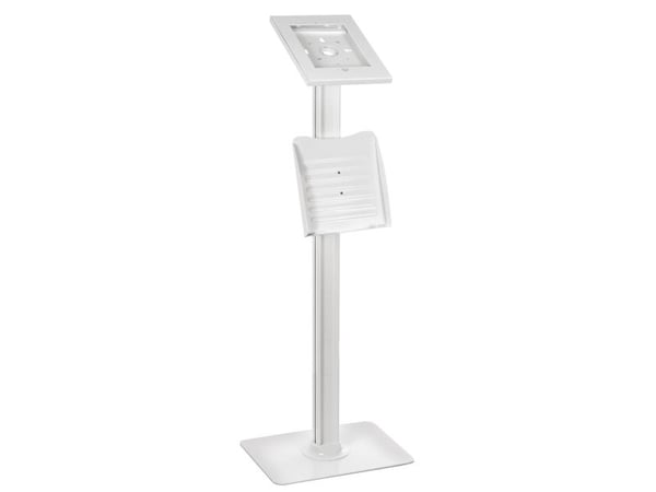 Maclean-stativ Gulvstativ med katalogplass Hvit (MC-724) for iPad 2/3/4 / og IPAD Air / Air2 / 9,7" Pro