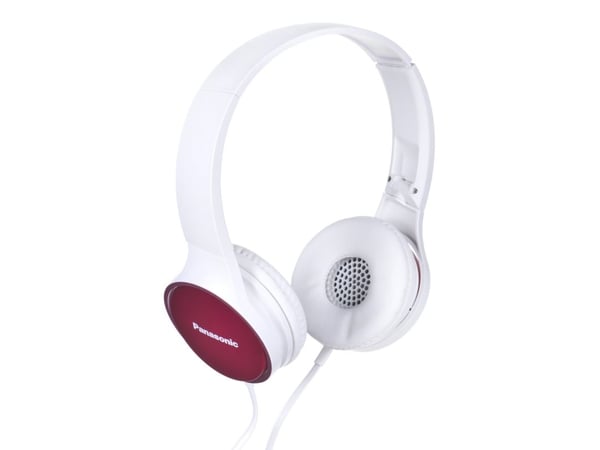 Panasonic RP-HF300ME - Hörlurar med mikrofon - på örat - kabelansluten - 3,5 mm kontakt - rosa