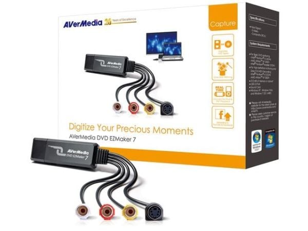 AVerMedia DVD EZMaker 7 - Videooptagelsesadapter - USB 2.0 - Mac OS is not supported.